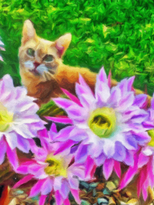 Emma Among the Flowers (small canvas)
